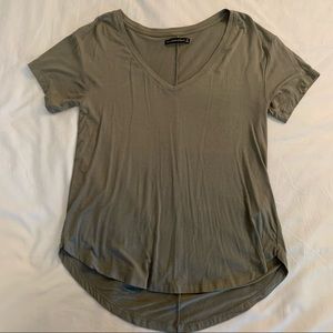 Olive Green Abercrombie & Fitch V-Neck T-Shirt